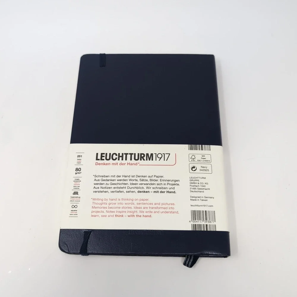 Leuchtturm 1917‎ Hardcover Dot Grid Notebook in Navy Blue - A5 - NEW